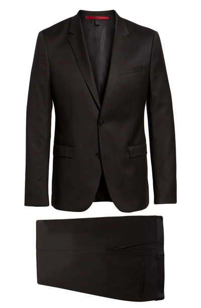 Shop Hugo Hartley Extra Slim Trousers In Black