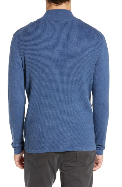 Shop Zachary Prell Higgins Quarter Zip Sweater In Blue