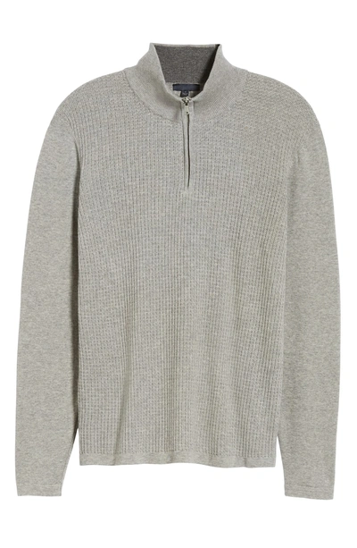Shop Zachary Prell Higgins Quarter Zip Sweater In Grey