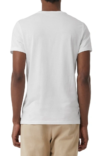 Shop Burberry Logo Embroidered Crewneck T-shirt In True White