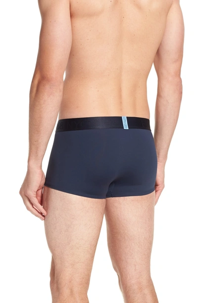 Shop Calvin Klein Low-rise Trunks In Blue Shadow.