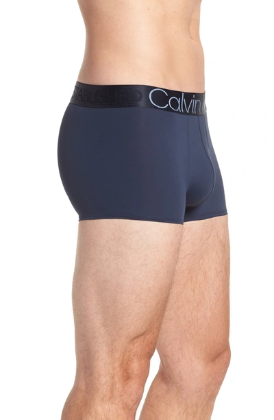 Shop Calvin Klein Low-rise Trunks In Blue Shadow.