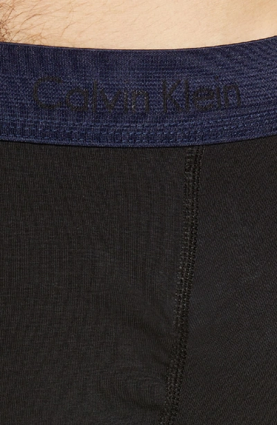 Shop Calvin Klein 3-pack Boxer Briefs In Black W/ Navy/ Monument/ Blue