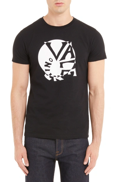 Shop Valentino Wave Print T-shirt In Nero
