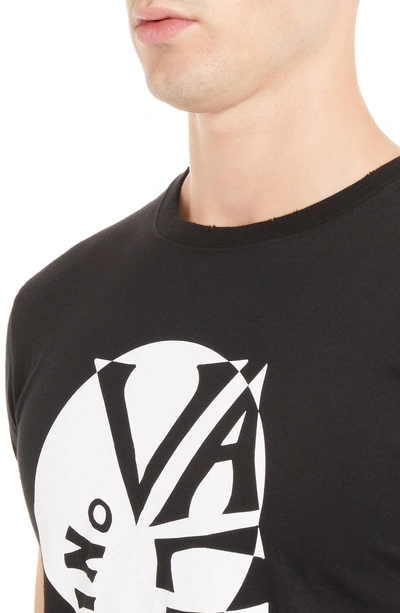 Shop Valentino Wave Print T-shirt In Nero