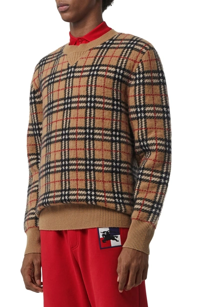 Shop Burberry Banbury Cashmere Sweater In Camel