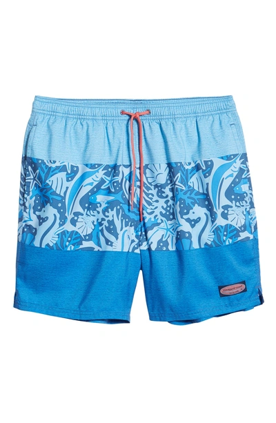 Shop Vineyard Vines Under The Water Chappy Swim Trunks In Moonshine