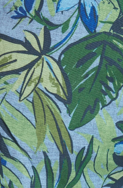 Shop Onia Calder Tropics Print Swim Trunks In Washed Denim