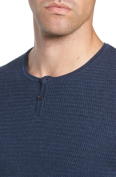Shop Zachary Prell Hawthorn Wool Blend Thermal In Blue