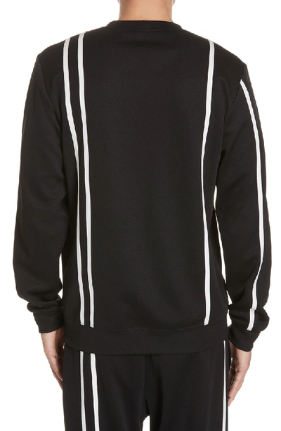 Shop Helmut Lang Sport Stripe Print Sweatshirt In Black And White