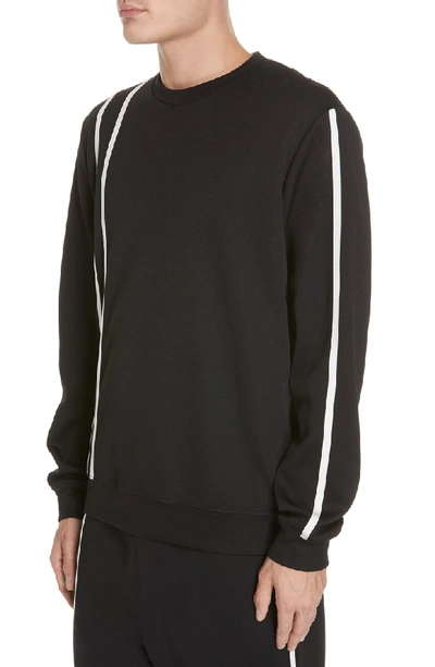 Shop Helmut Lang Sport Stripe Print Sweatshirt In Black And White