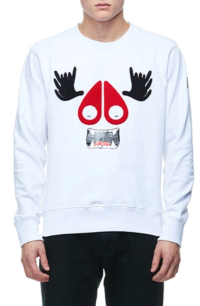 Shop Moose Knuckles Monster Sweatshirt In White