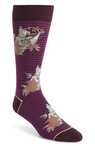 Shop Ted Baker Emar Tropical Socks In Deep Purple