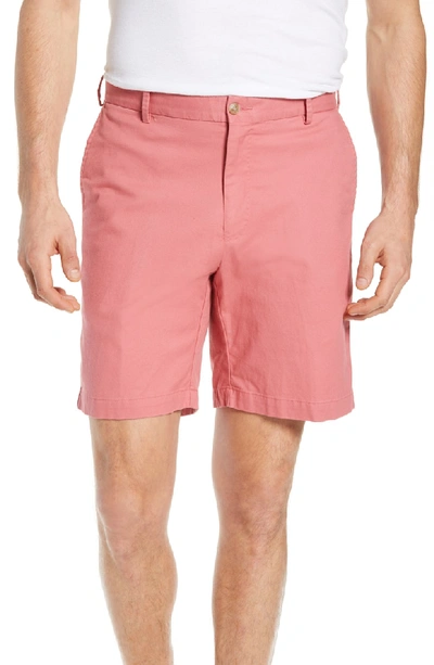 Shop Peter Millar Soft Touch Stretch Twill Shorts In Cape Red