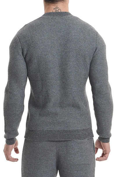 Shop Goodlife Slim Fit Crewneck Sweater In Heather Grey