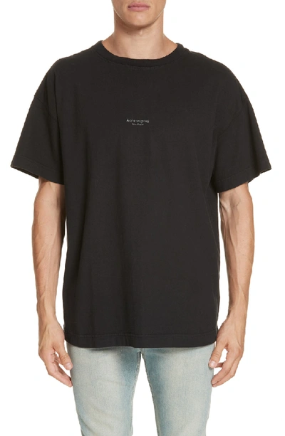 Shop Acne Studios Logo Graphic T-shirt In Black