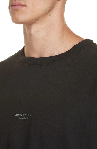 Shop Acne Studios Logo Graphic T-shirt In Black