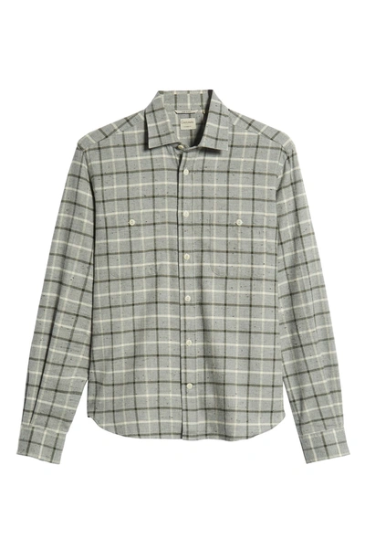 Shop Culturata Supersoft Tailored Fit Plaid Sport Shirt In Grey