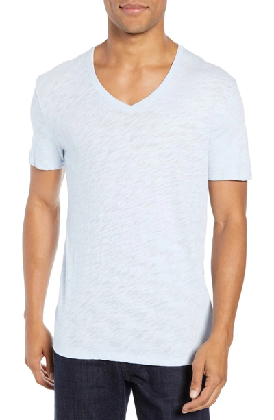 Shop Atm Anthony Thomas Melillo Slub V-neck T-shirt In Powder Blue