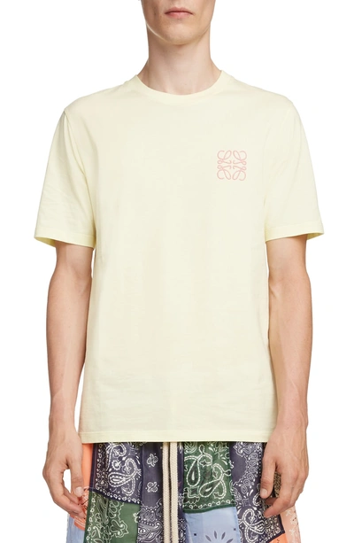 Shop Loewe Anagram Logo T-shirt In 8100-yellow