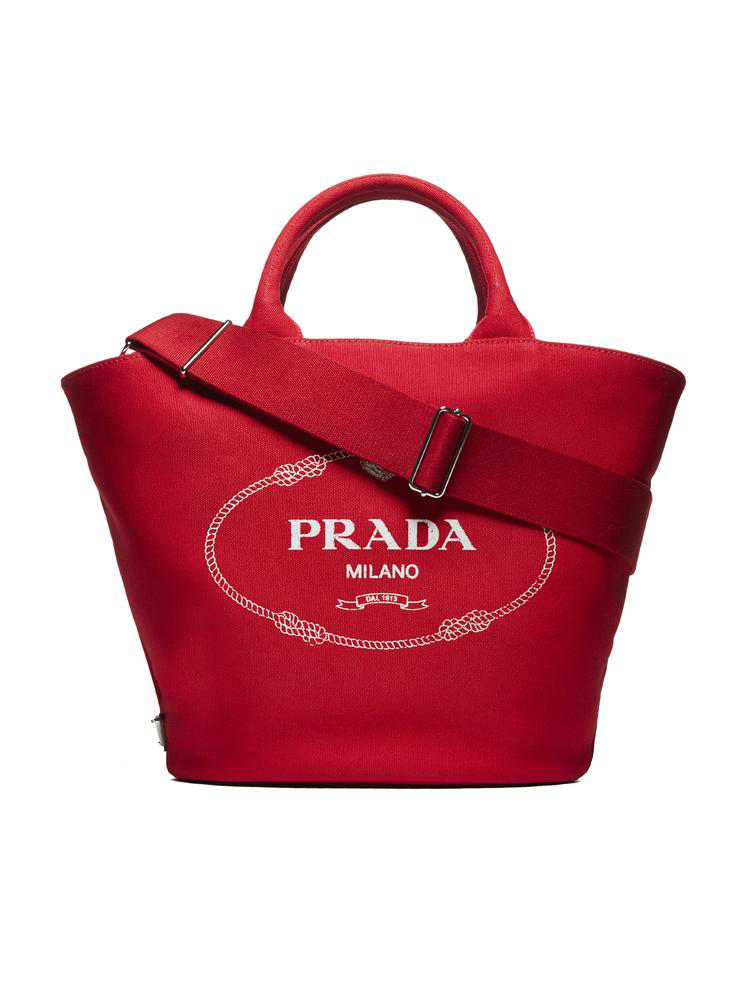 prada cloth tote bag