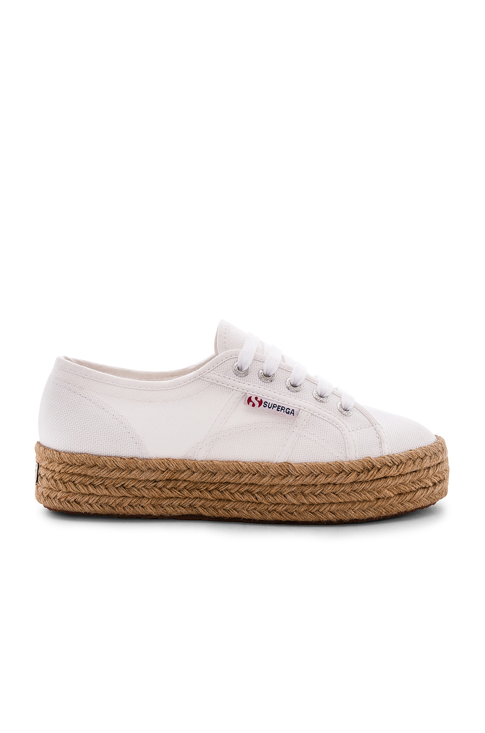 superga 2790 espadrille flatform sneakers in white