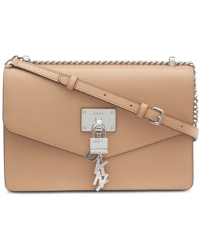 Dkny Elissa Leather Chain Strap Shoulder Bag, Created For Macy's In Latte |  ModeSens