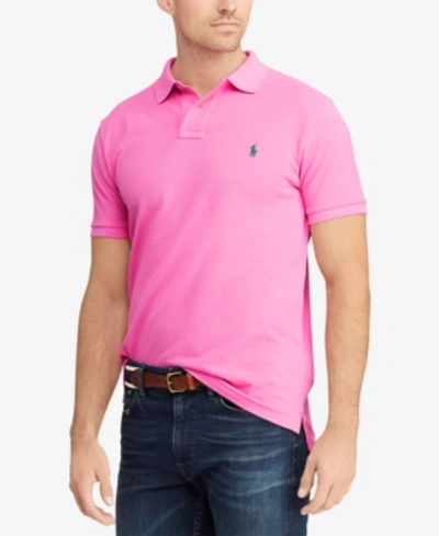 Shop Polo Ralph Lauren Men's Custom Slim-fit Mesh Polo Shirt In Maui Pink