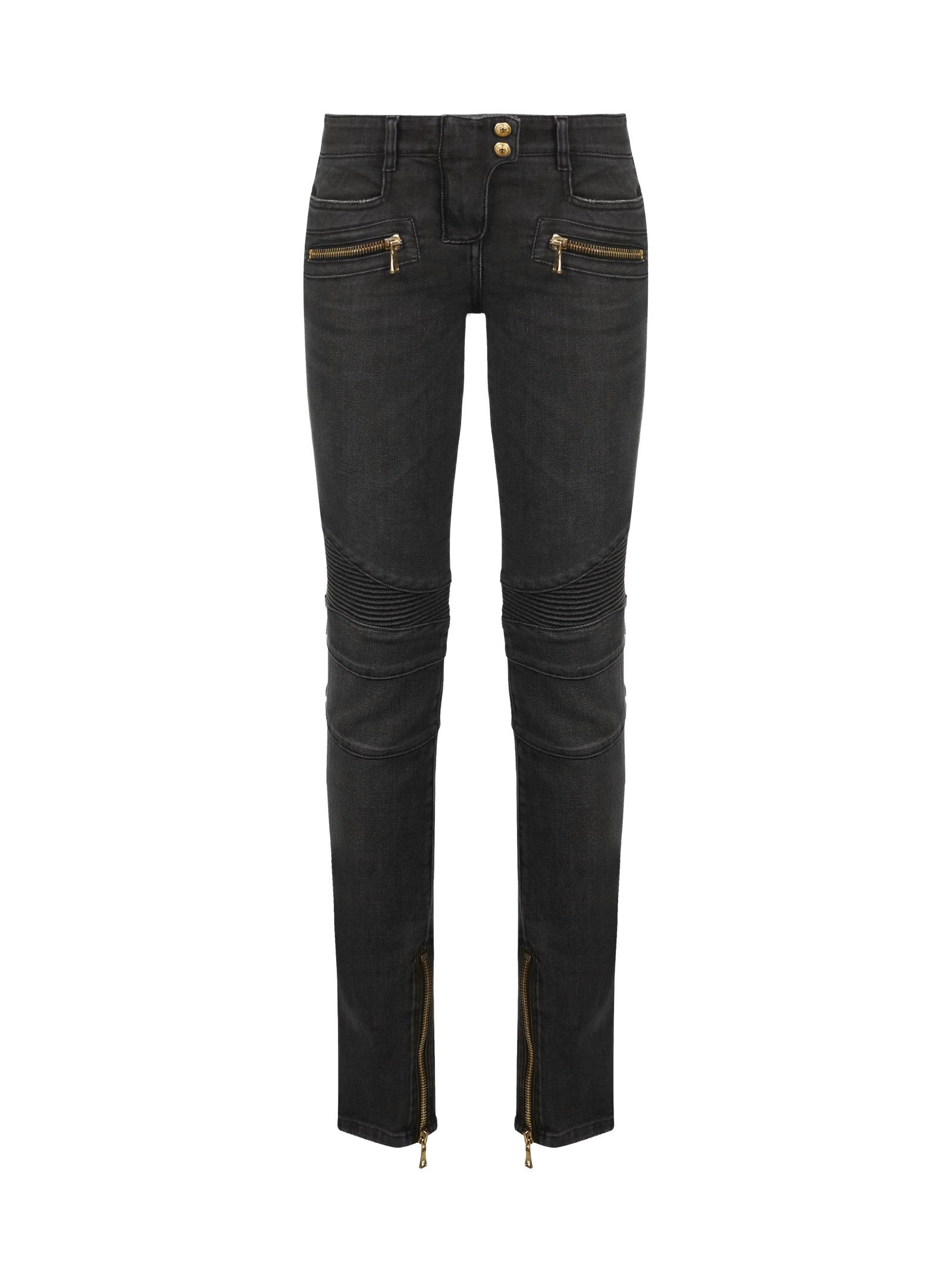black skinny biker jeans