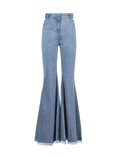 Shop Balmain Jeans In Blu Denim