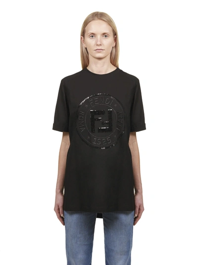 Shop Fendi Short Sleeve T-shirt In Nero