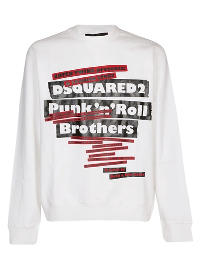 Shop Dsquared2 Punk N Roll Sweatshirt In White