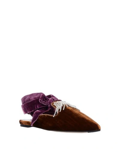 Shop Attico Loafers In Brown