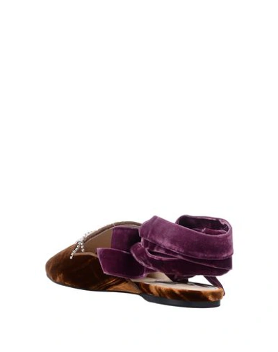 Shop Attico Loafers In Brown