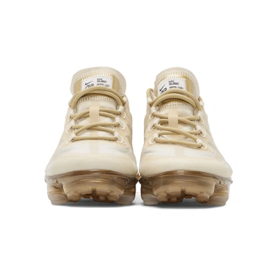 Shop Nike Off-white And Beige Air Vapormax 2019 Sneakers