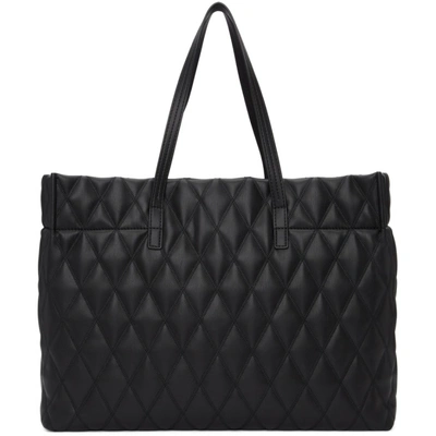 Shop Givenchy Black Quilted Duo Tote In 001 Black