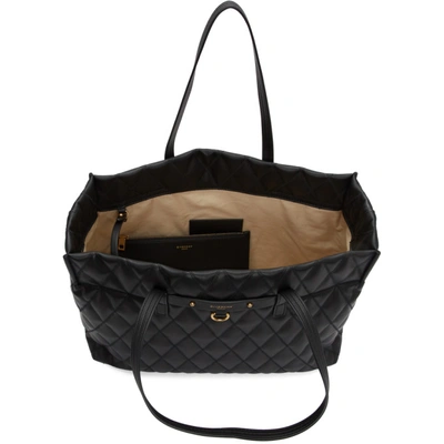Shop Givenchy Black Quilted Duo Tote In 001 Black