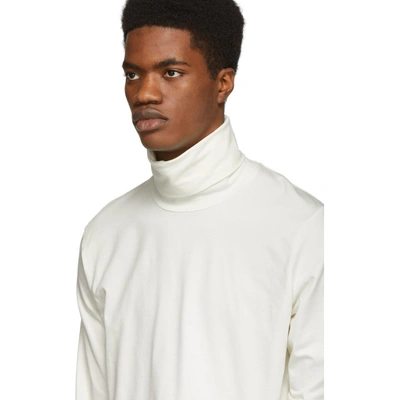 Shop Jil Sander Off-white Jersey Turtleneck In 104 Natural