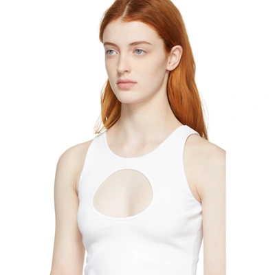 Shop Vetements White Hole Tank Top