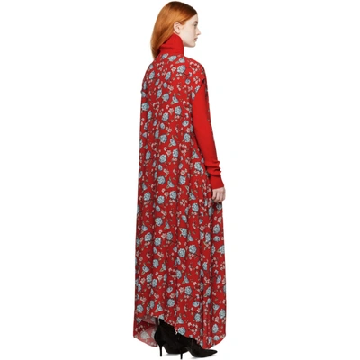 Shop Vetements Red Flowers Dress