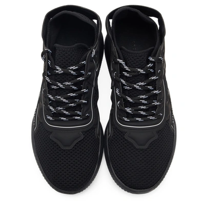 Shop Stella Mccartney Black Loop Sneakers In 1006 Blk/wt