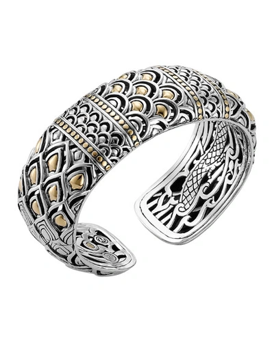 Shop John Hardy Naga Kick Cuff In Gold And Silver