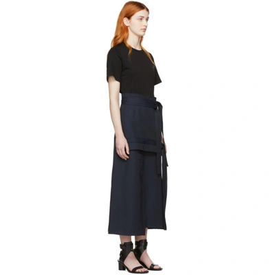 Shop 3.1 Phillip Lim / フィリップ リム 3.1 Phillip Lim Black And Navy Belted T-shirt Dress In Mi401 Midnt
