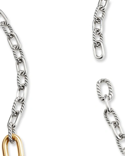 Shop David Yurman Dy Madison Chain Necklace In Silver With 18k Gold, 9mm In Yellow/silver