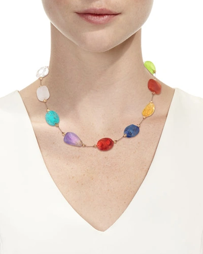 Shop Margo Morrison Crystal & Multi-stone Necklace In Multi Pattern