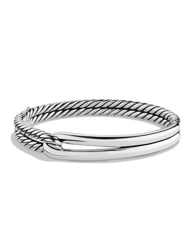 Shop David Yurman Labyrinth Single-loop Bracelet In Sterling Silver