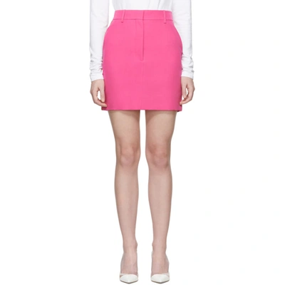 Shop Calvin Klein 205w39nyc Pink Stripe Uniform Miniskirt In 672 Petunia