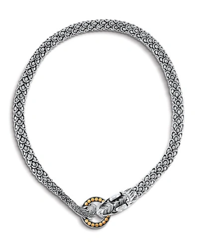 Shop John Hardy Legends Naga Dragon Silver Necklace W/ 18k Gold, 20" In Gold And Silver