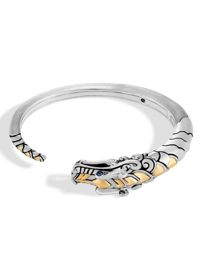 Shop John Hardy Legends Naga 18k Gold & Silver Small Kick Cuff Bracelet In Yellow/silver