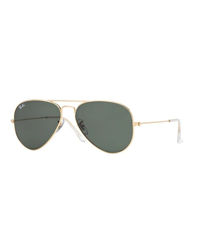 Shop Ray Ban Monochromatic Metal Aviator Sunglasses, Yellow Pattern